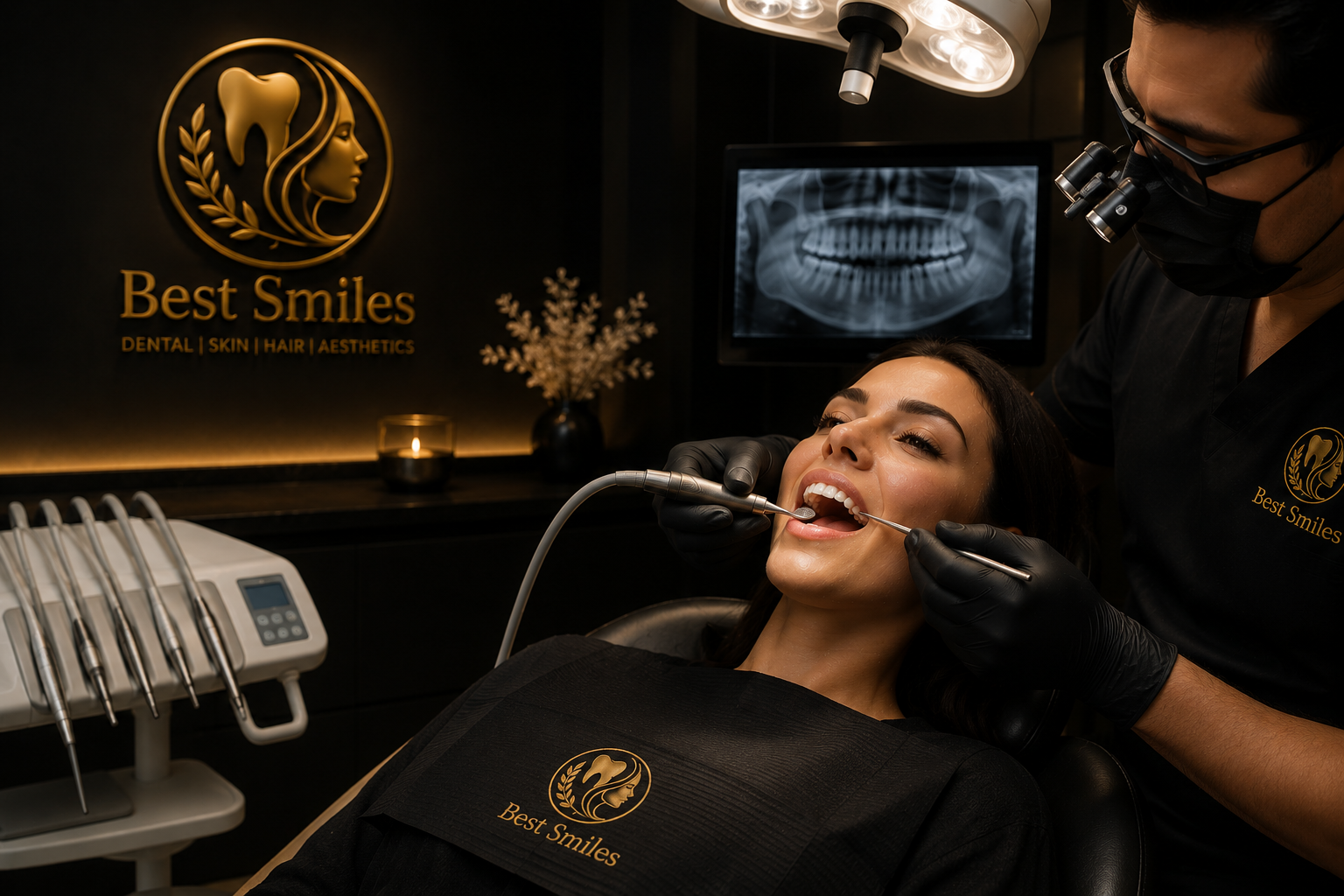 Luxury cosmetic dentistry treatment room at Best Smilles